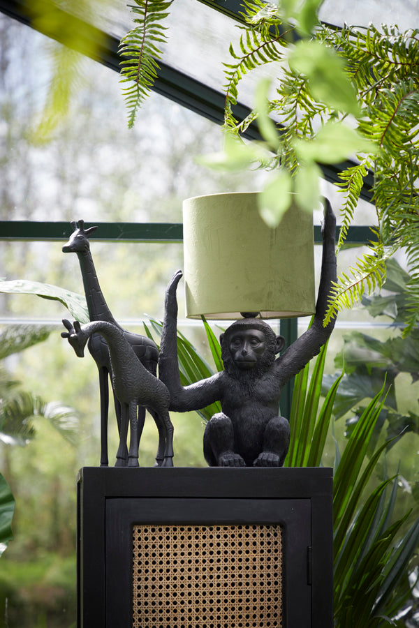 Table lamp 33x24x51 cm MONKEY matt black+olive green