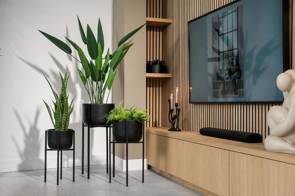 Plantenstandaard Large Mat Zwart - 38x38x75