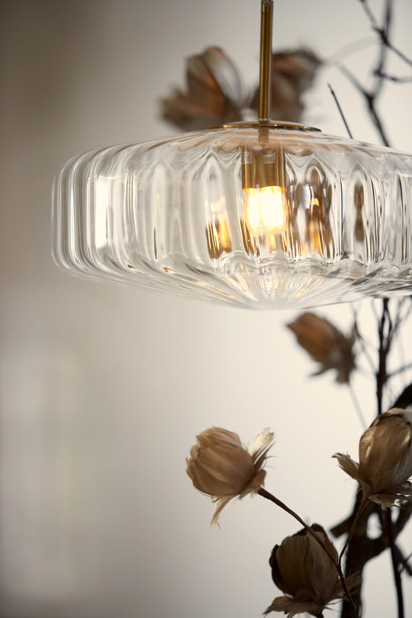 Hanglamp Pleat - Glas - Ø30cm