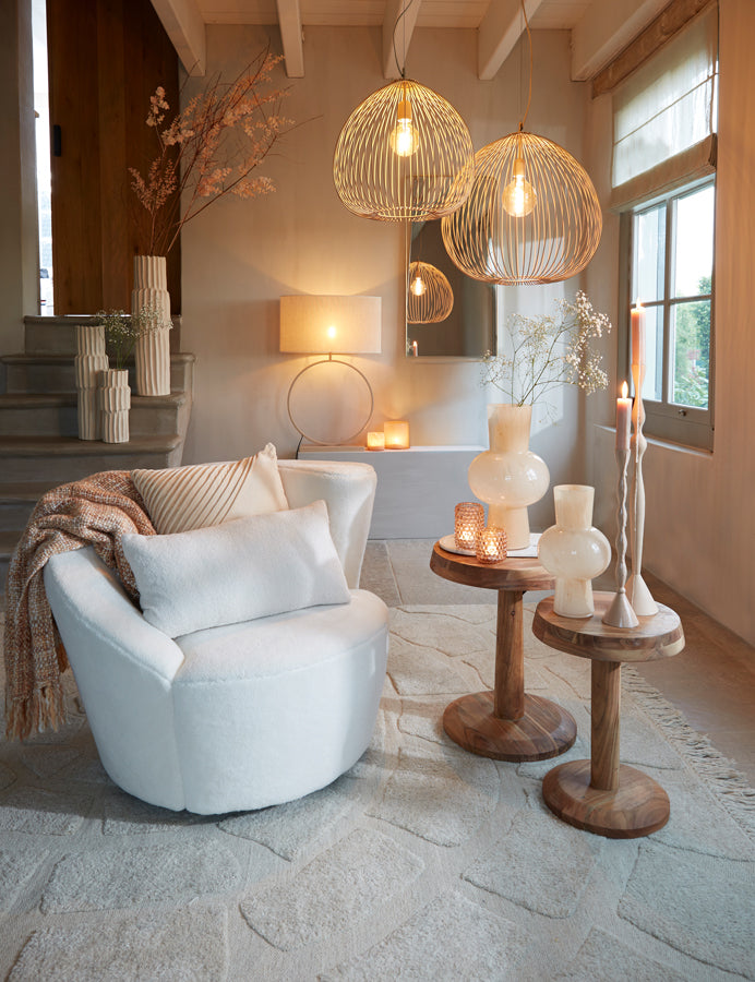 Hanglamp Rilana - Beige - Ø34cm