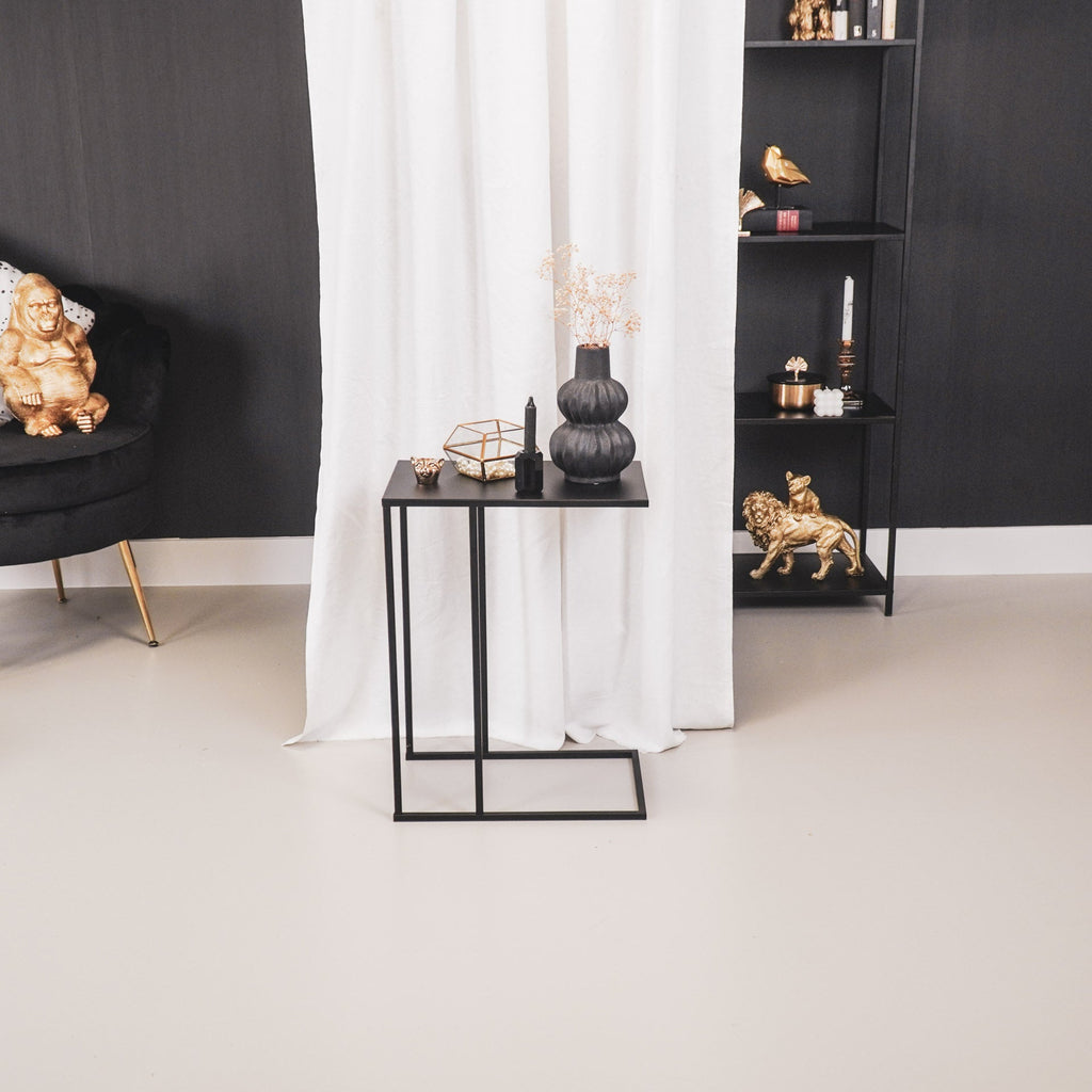 Side Table - Metal - Sand - 45x30x60cm