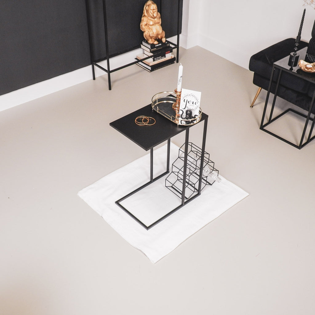 Side Table - Metal - Sand - 45x30x60cm