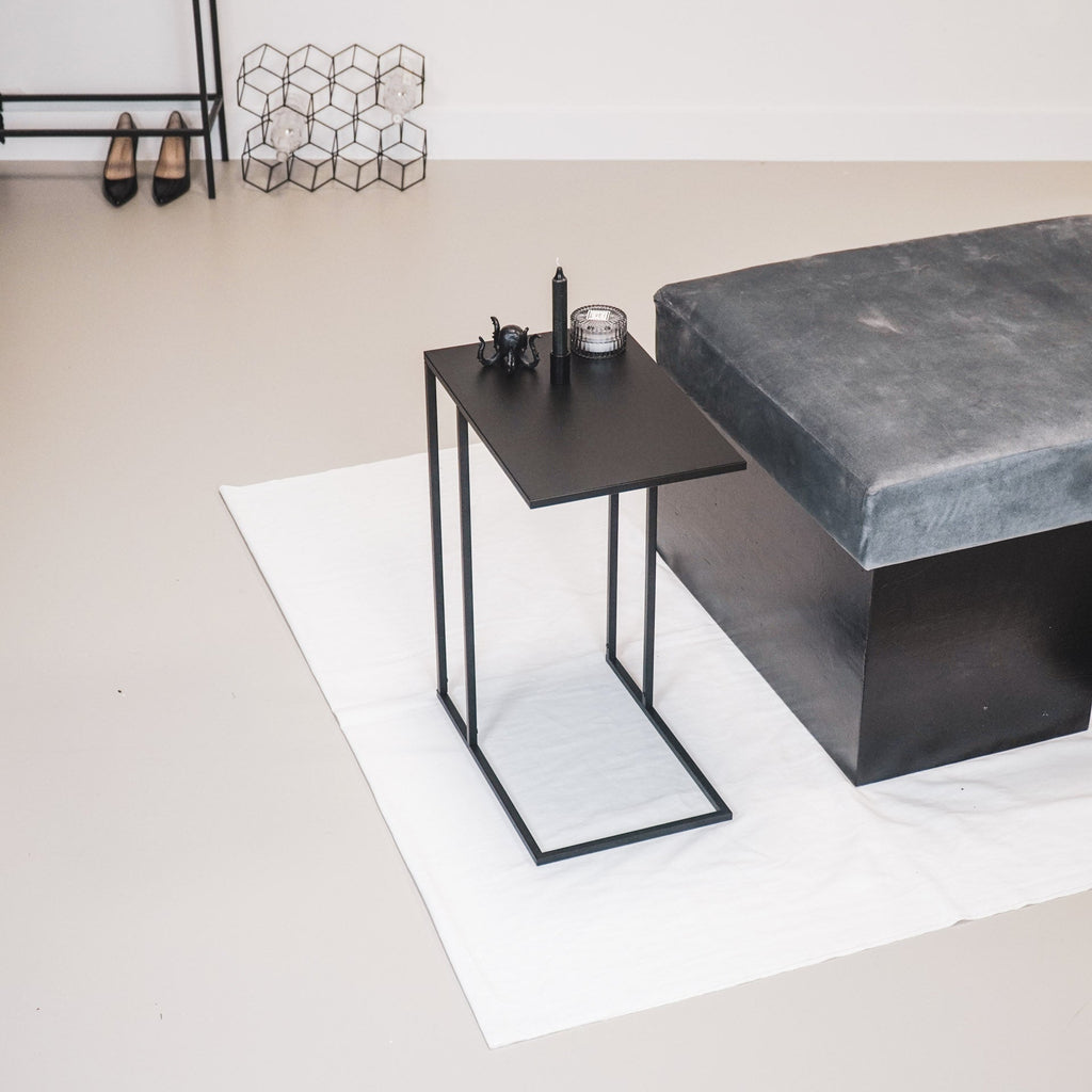 Side Table - Metal - Sand - 45x30x60cm
