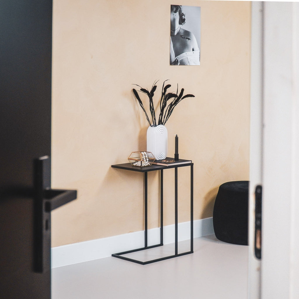 Side Table - Metal - Sand - 45x30x60cm