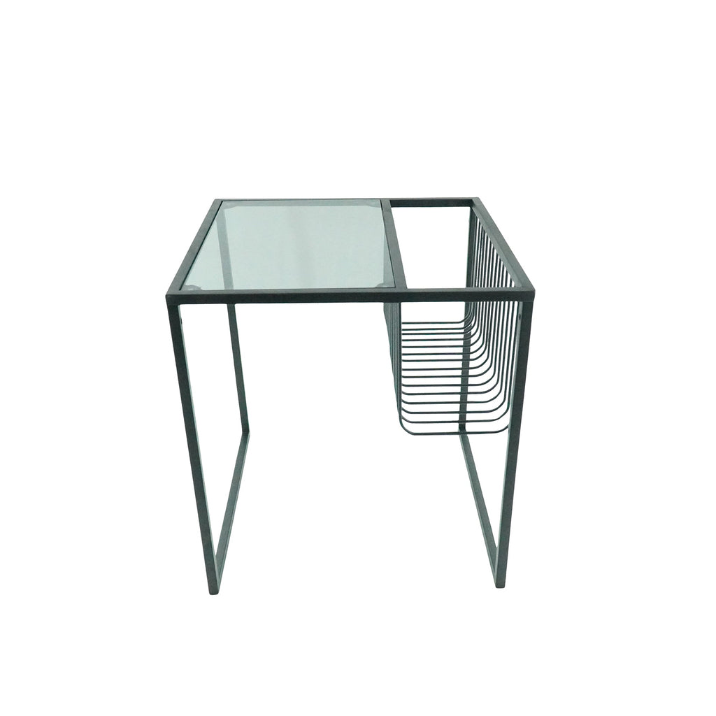 Side table - Storage - Metal - Black - 40x40x40cm