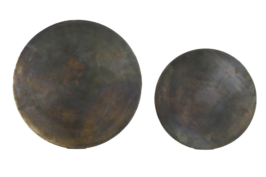 Side table S/2 38x40+48,5x46 cm SOCOS antique oil bronze