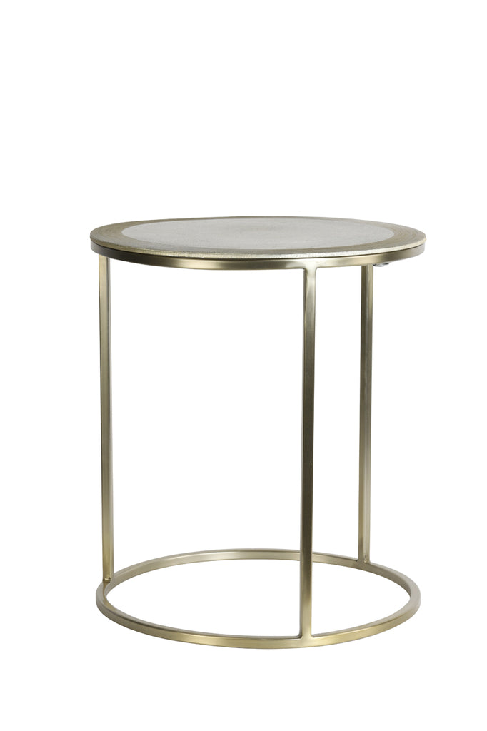 Side table S/2 40x45+50x52 cm TALCA light gold