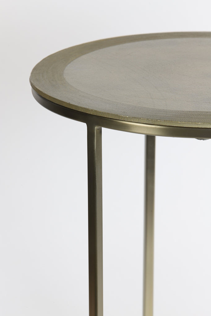 Side table S/2 40x45+50x52 cm TALCA light gold