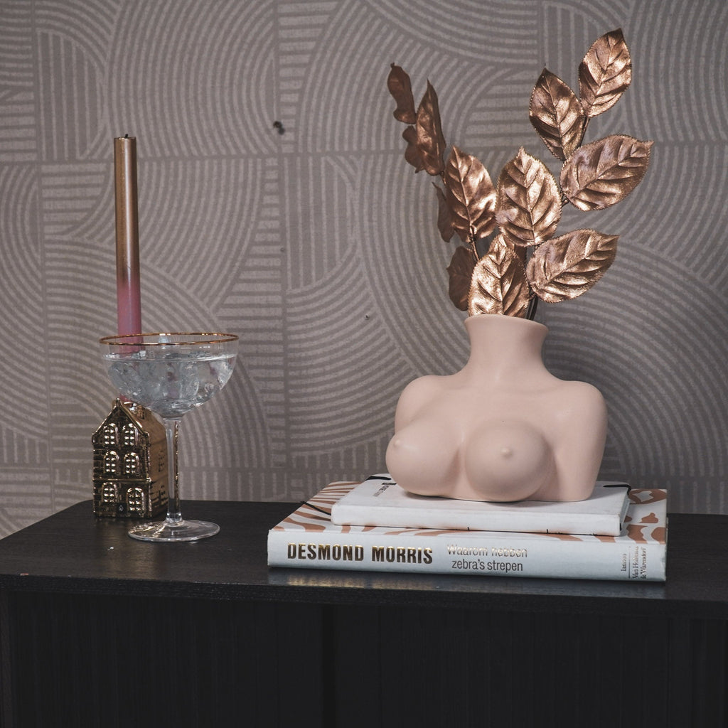 Vase- Breasts - Ceramics - Sand - 6,5x12,5x13cm