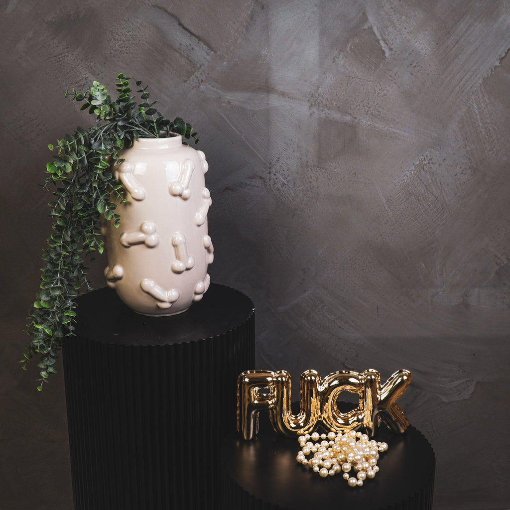 Vase - Dick - Ceramics - Beige - 17x17x27cm