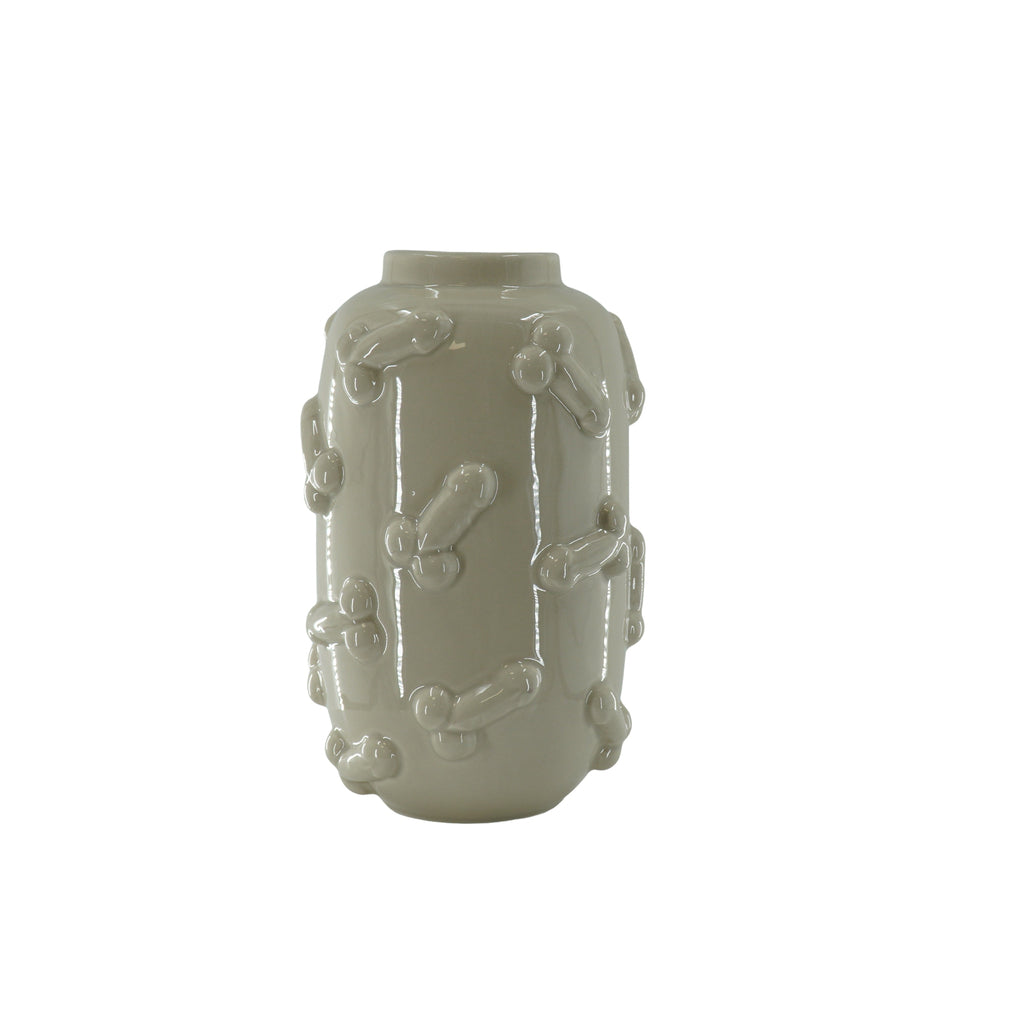 Vase - Dick - Ceramics - Beige - 17x17x27cm