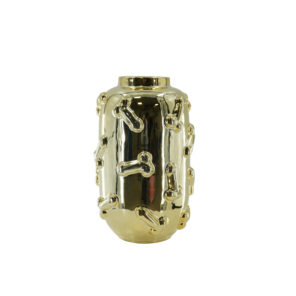 Vase - Dick - Ceramics - Gold - 17x17x27cm