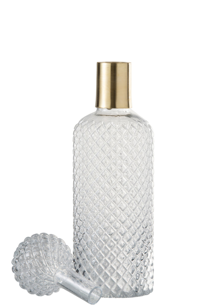 Bottle+Stop Deco Relief Glass Transparent Large