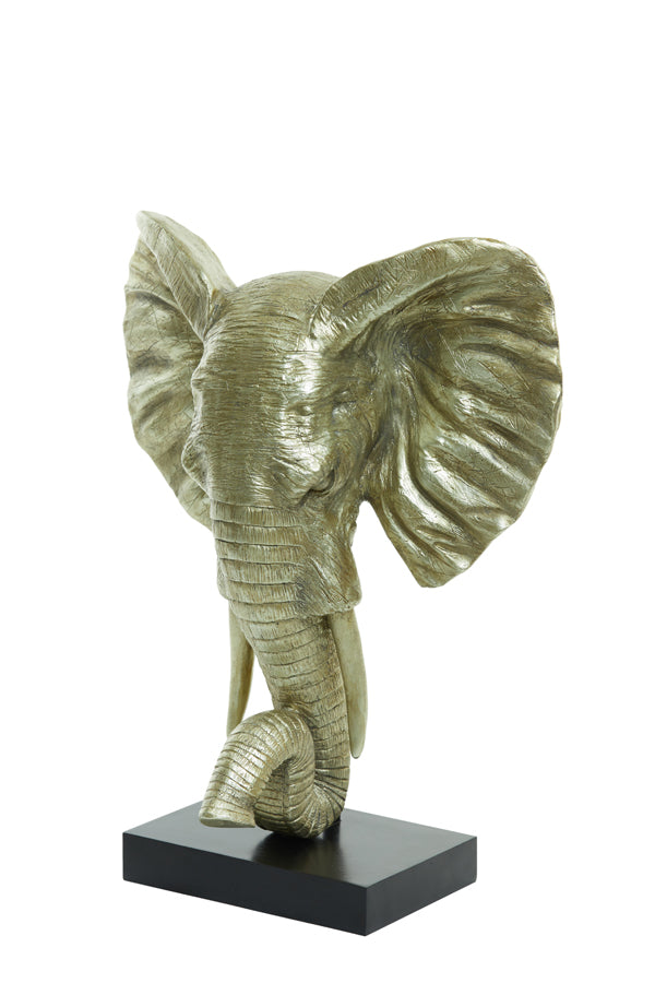 Ornament 38,5x19,5x49 cm ELEPHANT light gold