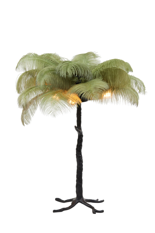 Table lamp E14 65x68 cm FEATHER black+olive green