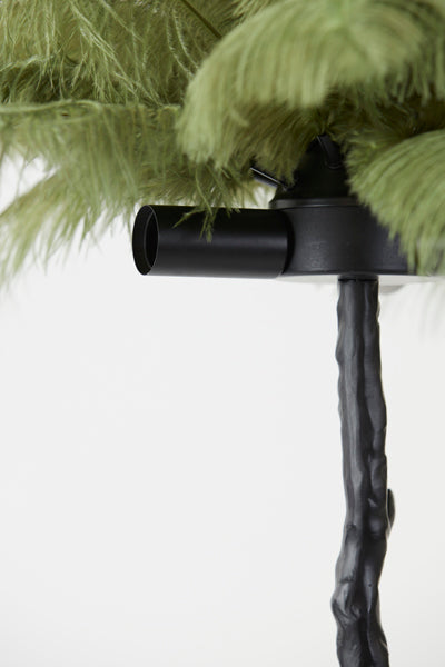 Table lamp E14 65x68 cm FEATHER black+olive green