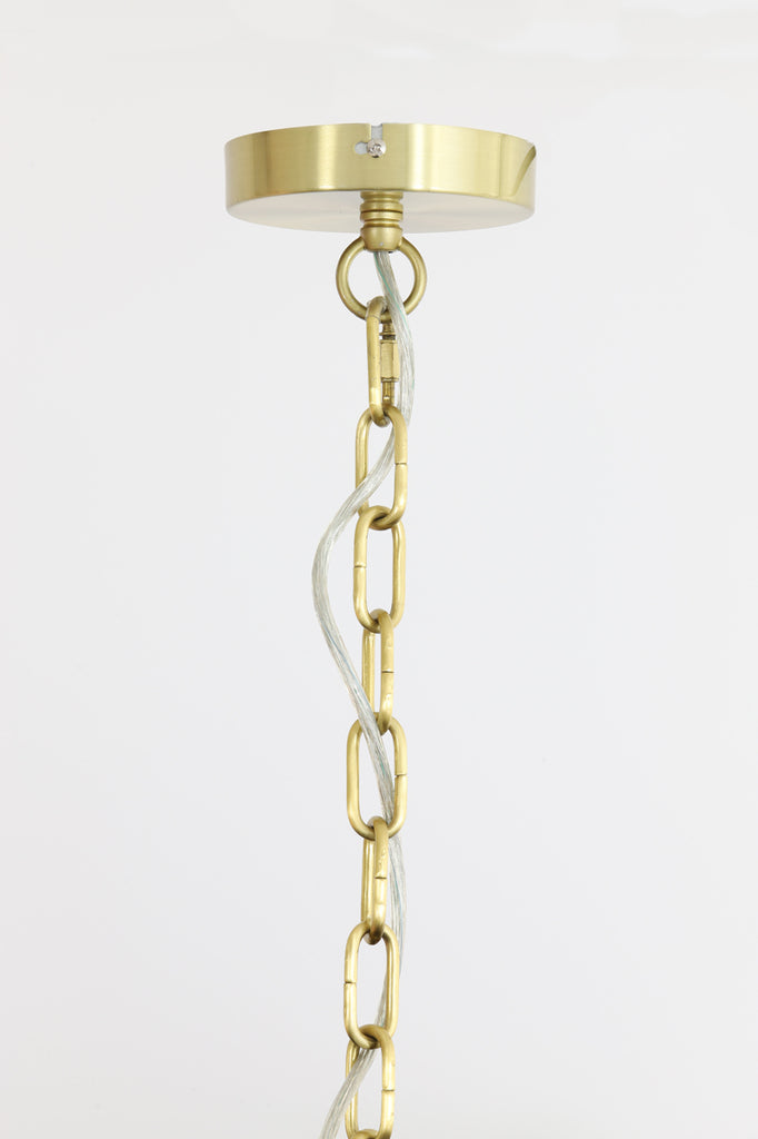 Hanging lamp E14 80 cm FEATHER gold+black
