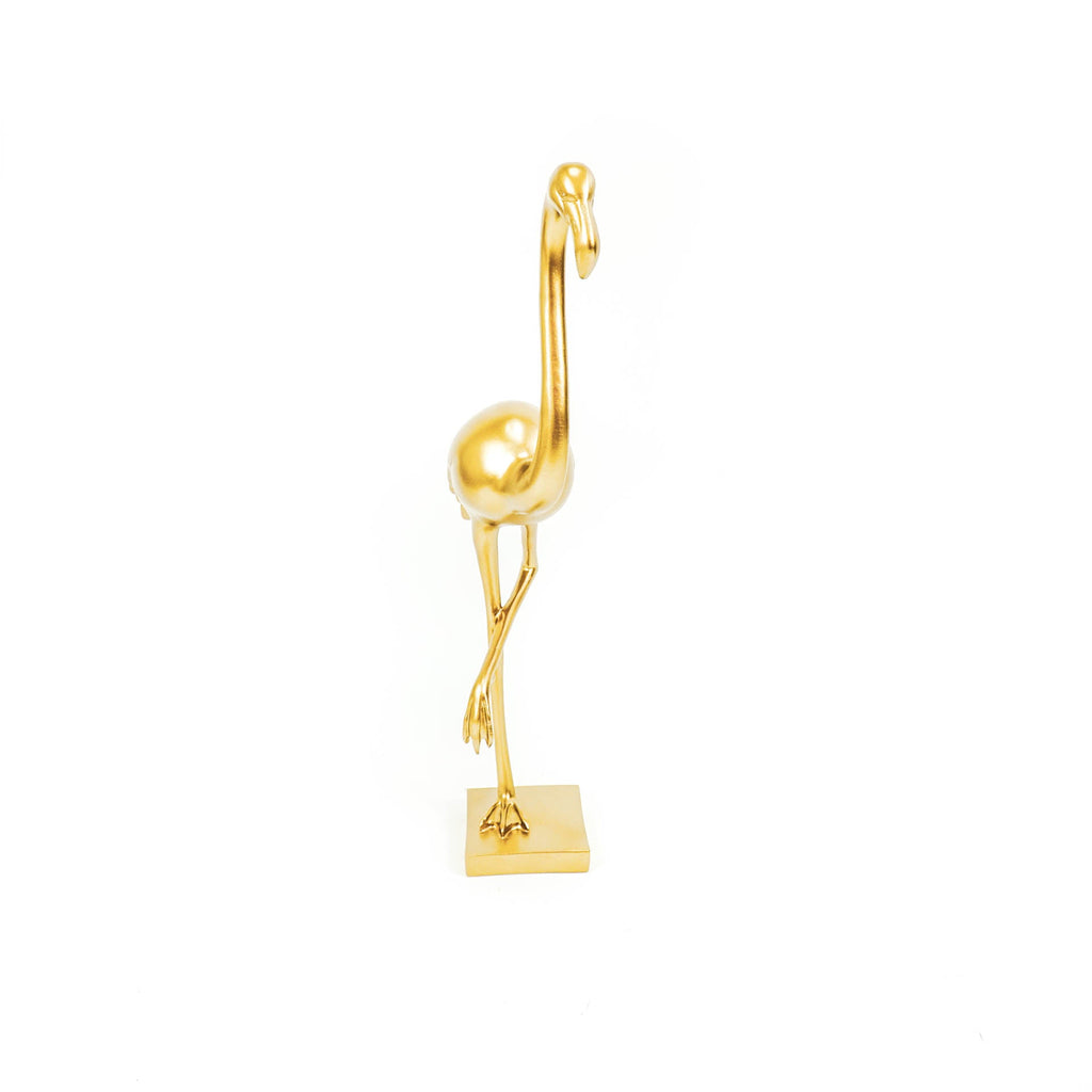 HV Flamingo- Gold- 16.5x10x39 cm