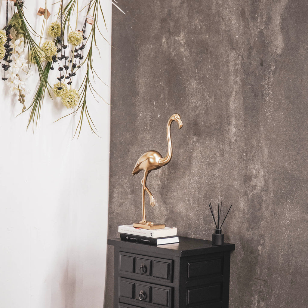 HV Flamingo- Gold- 16.5x10x39 cm