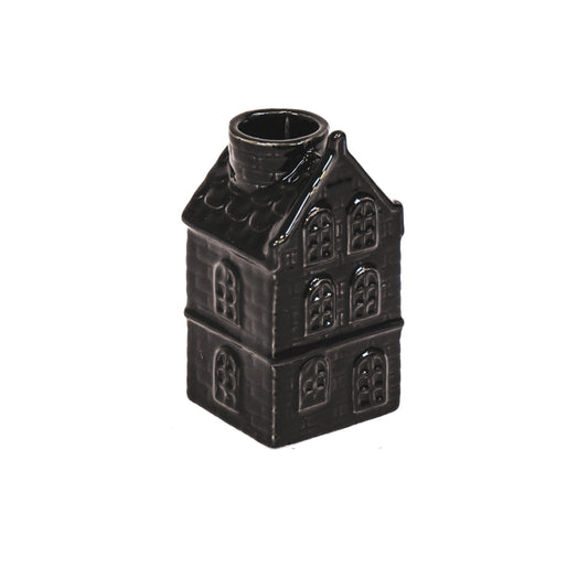 HV House Candle holder - Black - 6x5,5x11cm