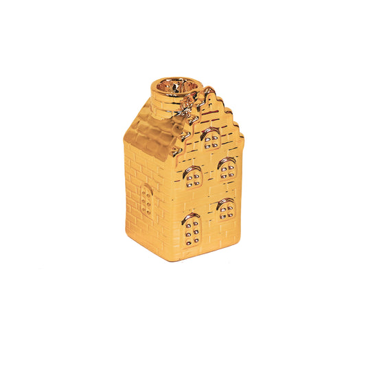 HV House Candle holder - Gold - 6x6x11cm