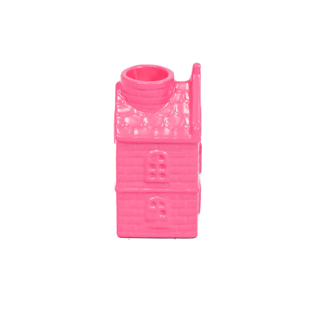 HV House Candle holder - Neon Pink - 6x5,5x11cm