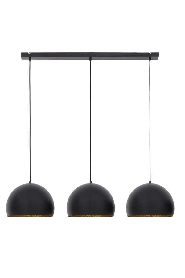 Hanging lamp 3L 120x33x25 cm JAICEY matt black-gold
