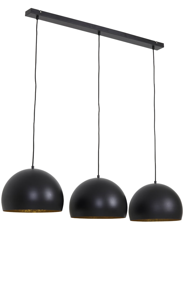 Hanging lamp 3L 120x33x25 cm JAICEY matt black-gold
