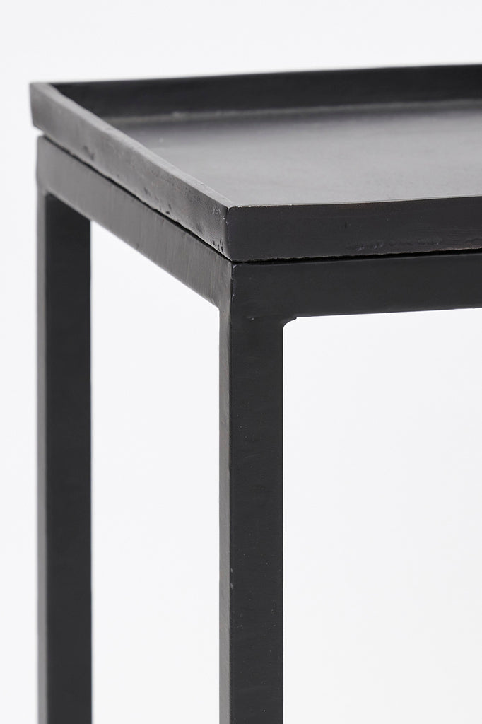 Side table S/2 42x42x50+51x51x60 cm KENDRA matt black