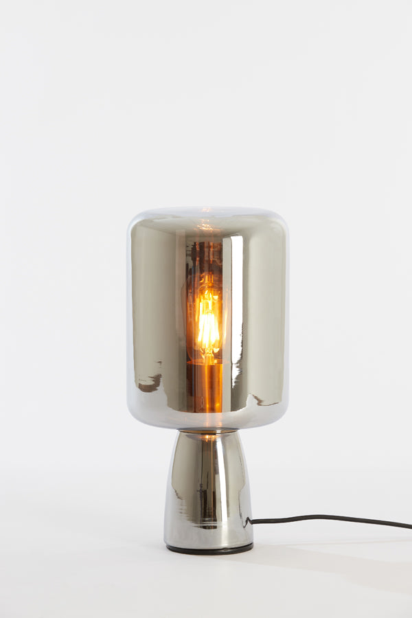 Table lamp 16x32 cm LOTTA smoked glass+gold