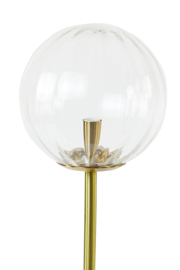 Table lamp 2L 33x18x43 cm MAGDALA glass clear+gold