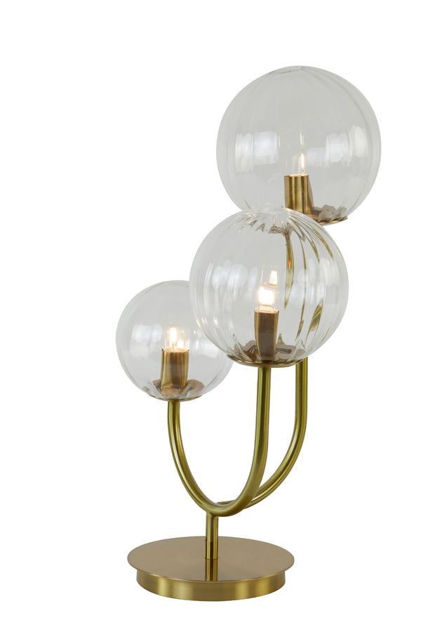 Table lamp 3L 38x20x60 cm MAGDALA glass clear+gold