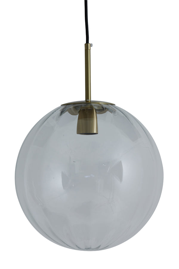 Hanging lamp 48 cm MAGDALA glass clear+gold