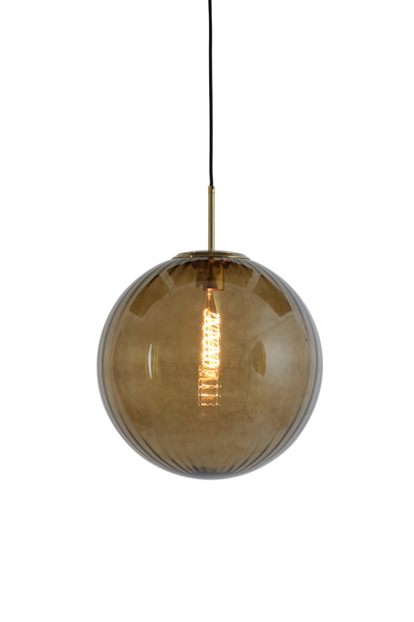 Hanging lamp 40 cm MAGDALA glass brown+gold
