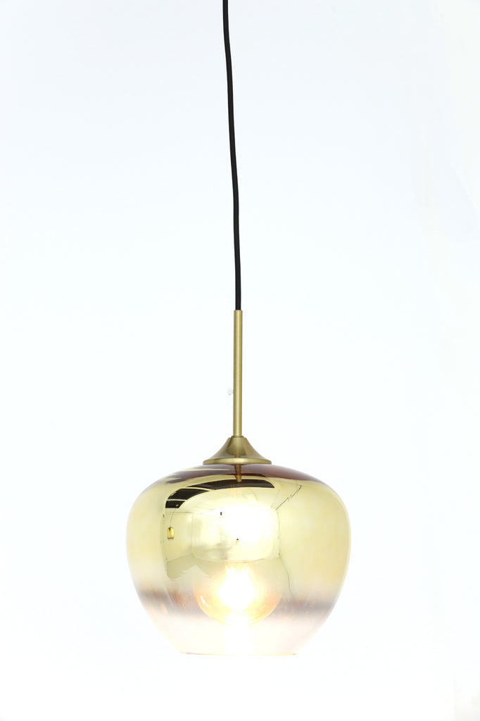 Hanging lamp 23x18 cm MAYSON glass gold-clear+gold