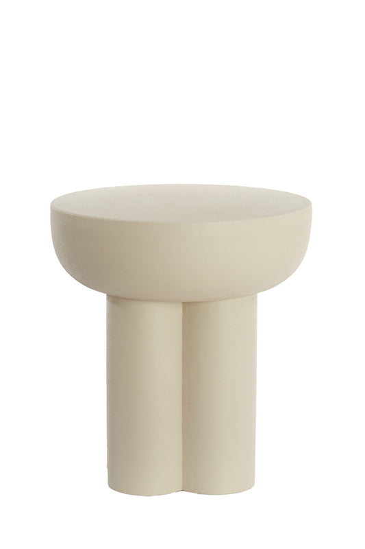 Side table 46x50 cm MIKOLA matt cream