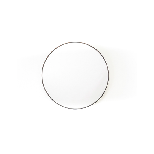 Mirror - Round - Metal - Black- 60x3x60cm