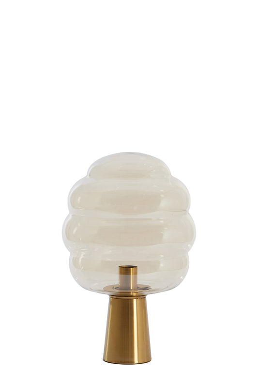 Table lamp 30x46 cm MISTY glass amber+gold