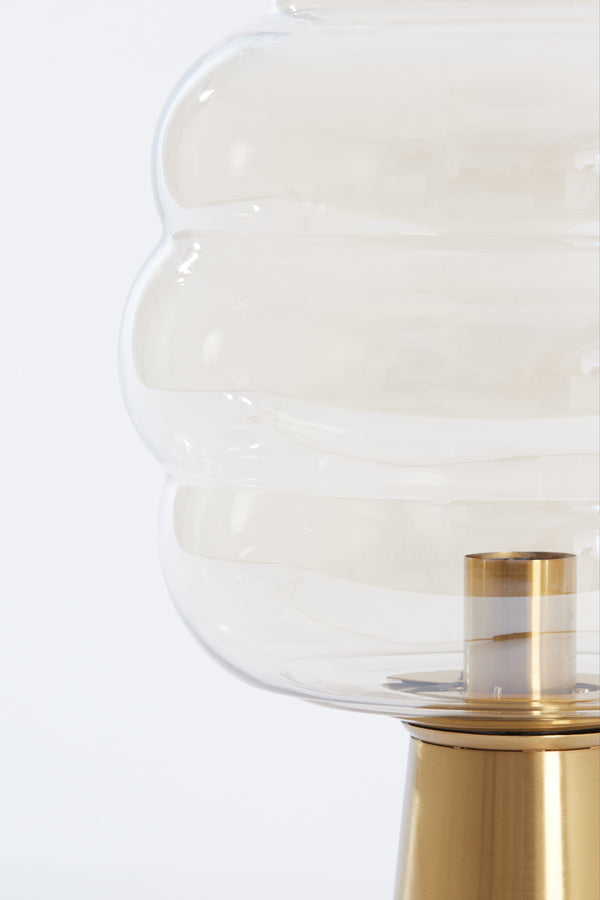 Table lamp 30x46 cm MISTY glass amber+gold