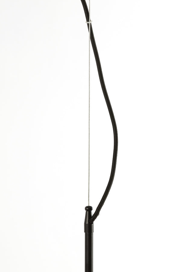 Hanging lamp 45x48 cm MISTY smoked glass+matt black
