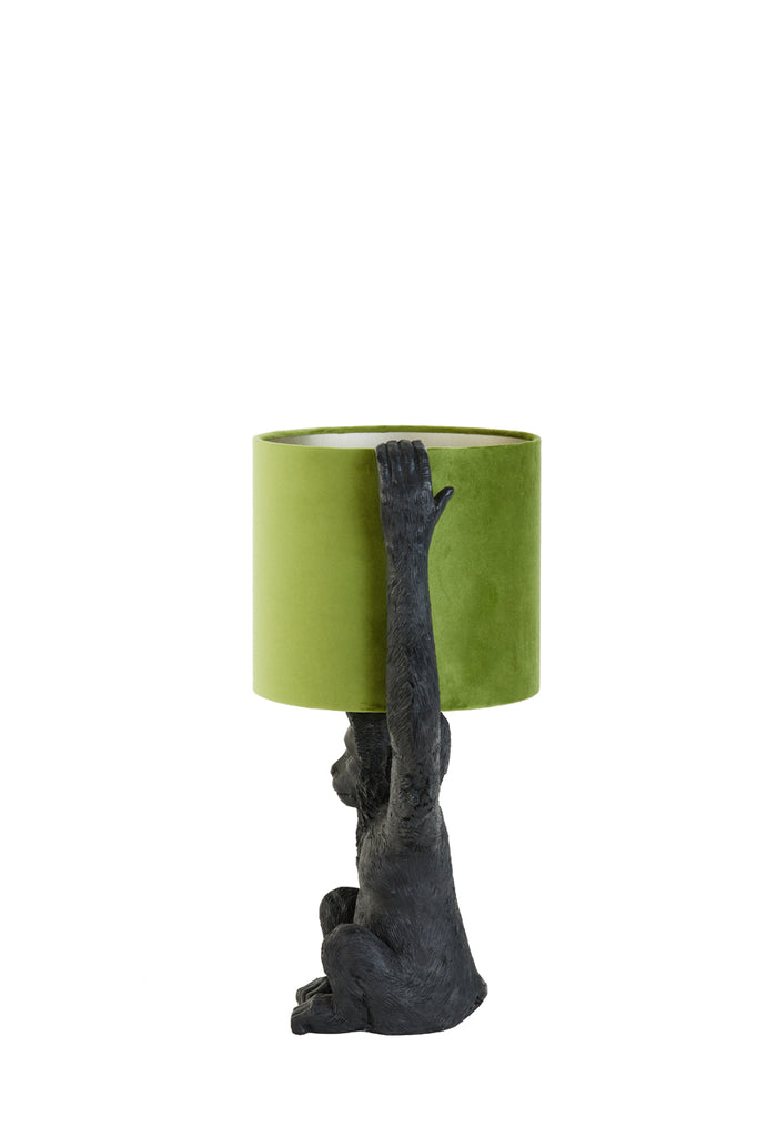 Table lamp 33x24x51 cm MONKEY matt black+olive green