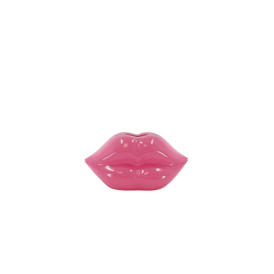 Ornament- Money Bank - Lip - Ceramics- Fluor Pink -15x8x8cm