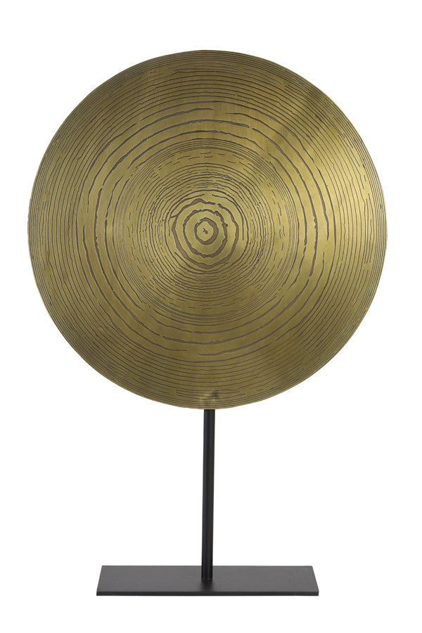 Ornament on base 40x10x60,5 cm LASIM ant brnz spiral-mt blck
