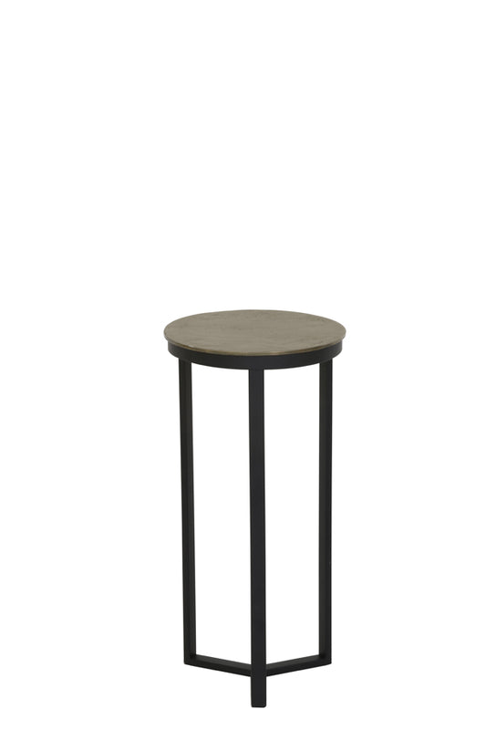 Pillar 30x60,5 cm RETIRO black+raw antique bronze