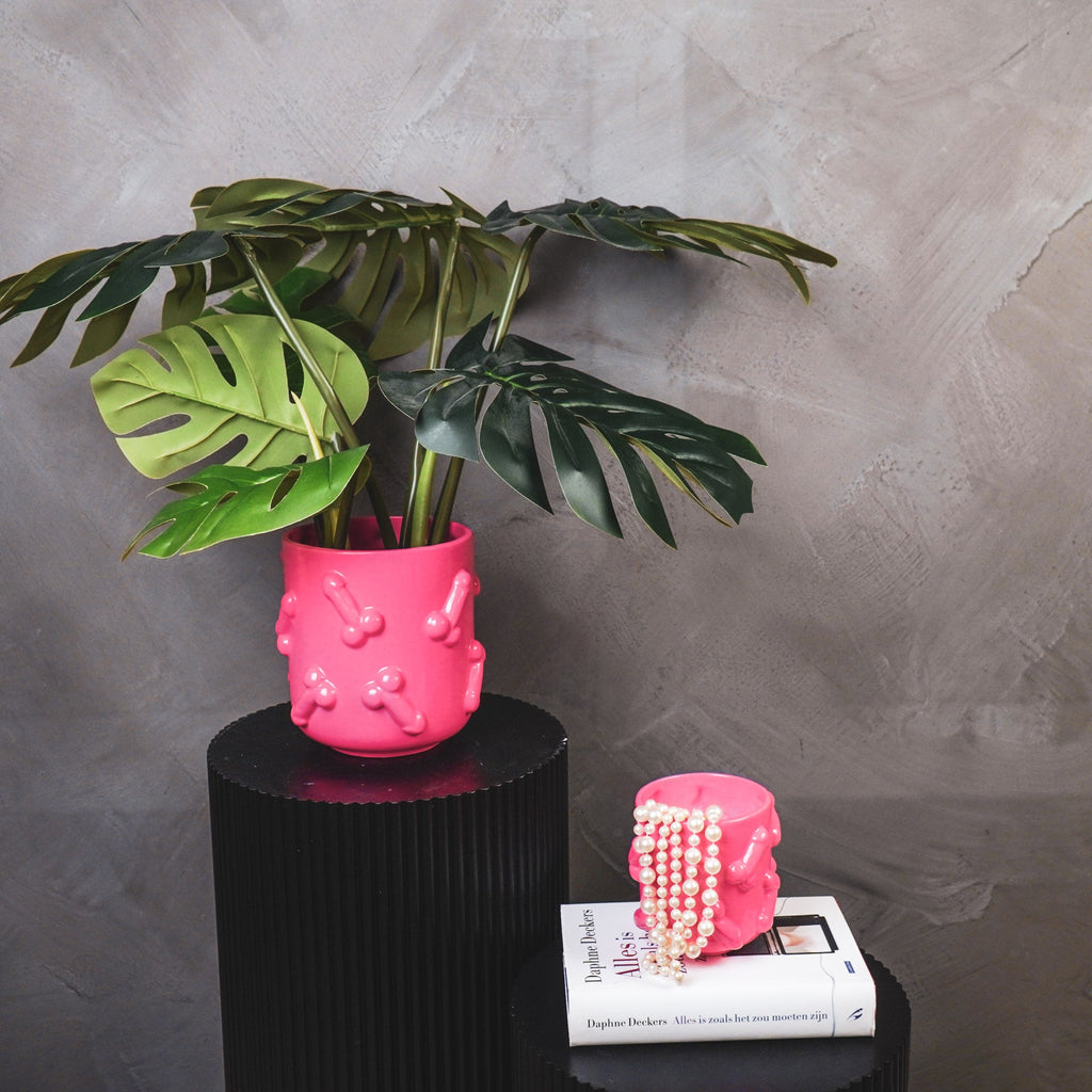 Pot - Dick - Ceramics  - Pink  - 17,5x17,5x17,5cm