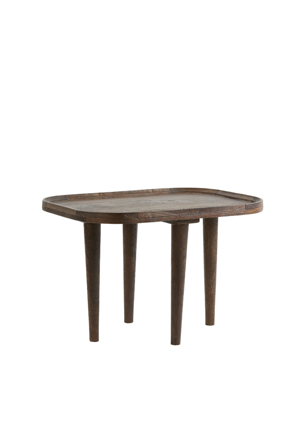 Side table 55x40x40 cm MAZABE wood matt russet