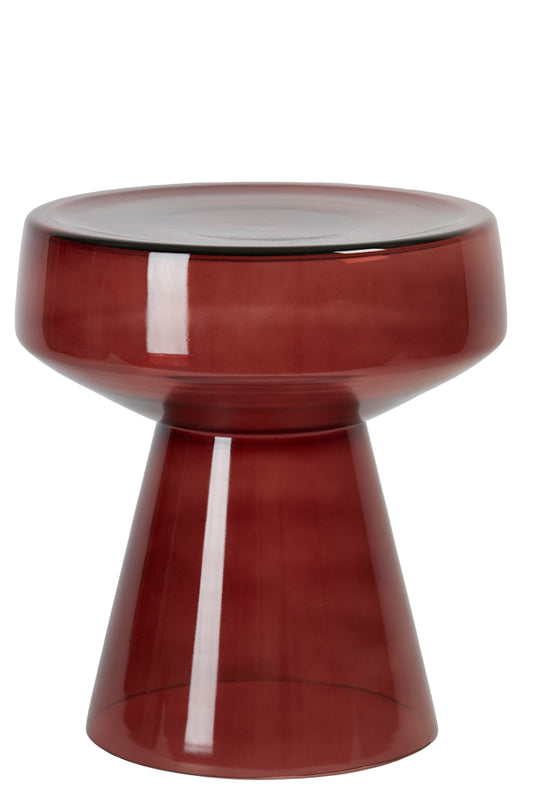 Side table 37x44 cm DAKWA glass burgundy